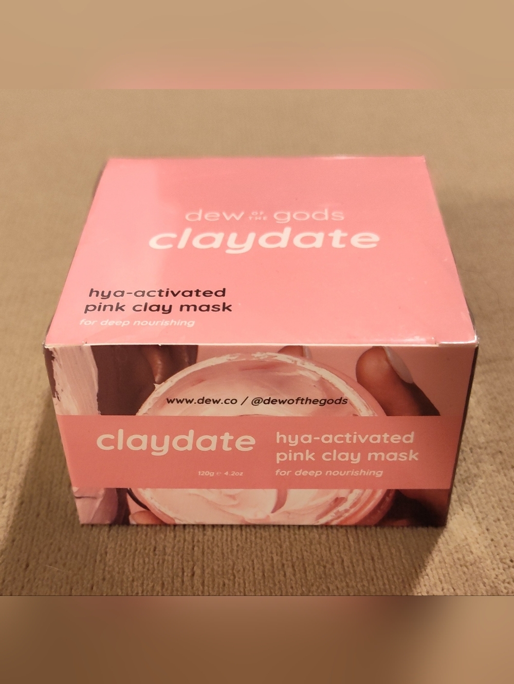 NEW & SEALED! Claydate Hya-Activated Pink Clay Mask - 4.2oz (( Expired))